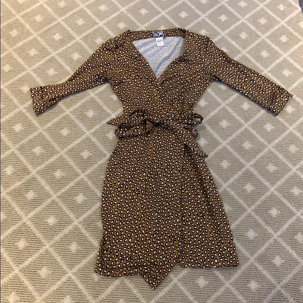 DVF cheetah wrap dress